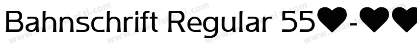 Bahnschrift Regular 55号字体转换